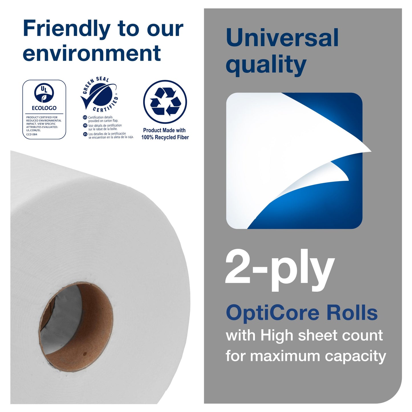 Tork® OptiCore® MID-SIZE TOILET PAPER ROLL T11