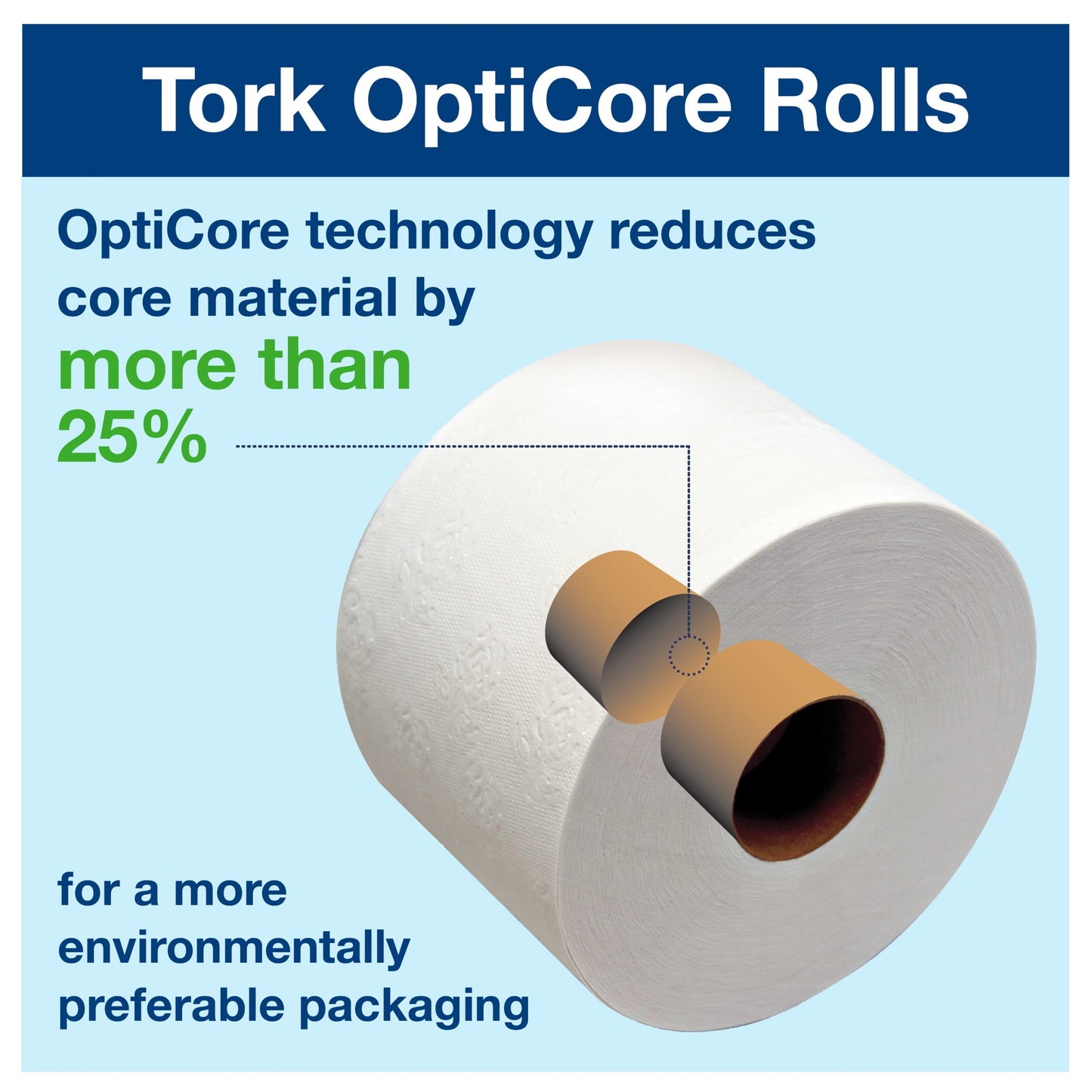 Tork® OptiCore® MID-SIZE TOILET PAPER ROLL T11