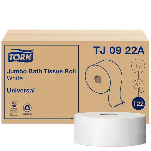 TORK UNIVERSAL JUMBO BATH TISSUE, 2 PLY, 8.8"