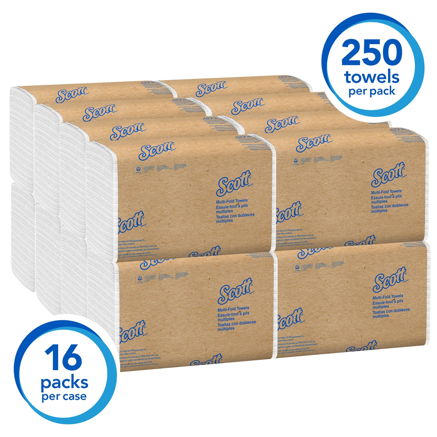 Scott® Paper Multifold Towel, White, 1/Cs/4000 01804
