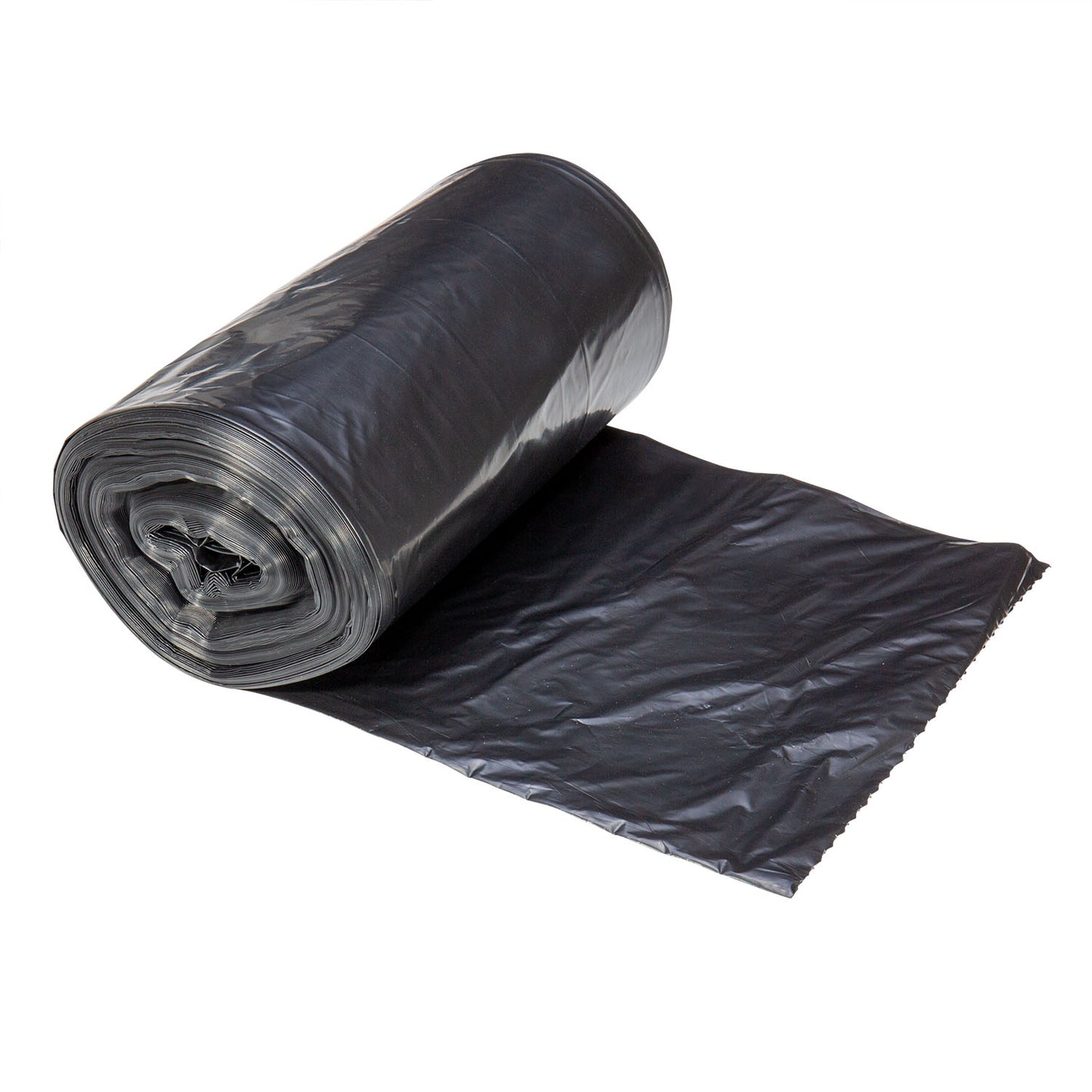 LDPE 12/16-Gal Can Liner Roll, Black, 24" x 32", 0.9 mil, 1/CS/500