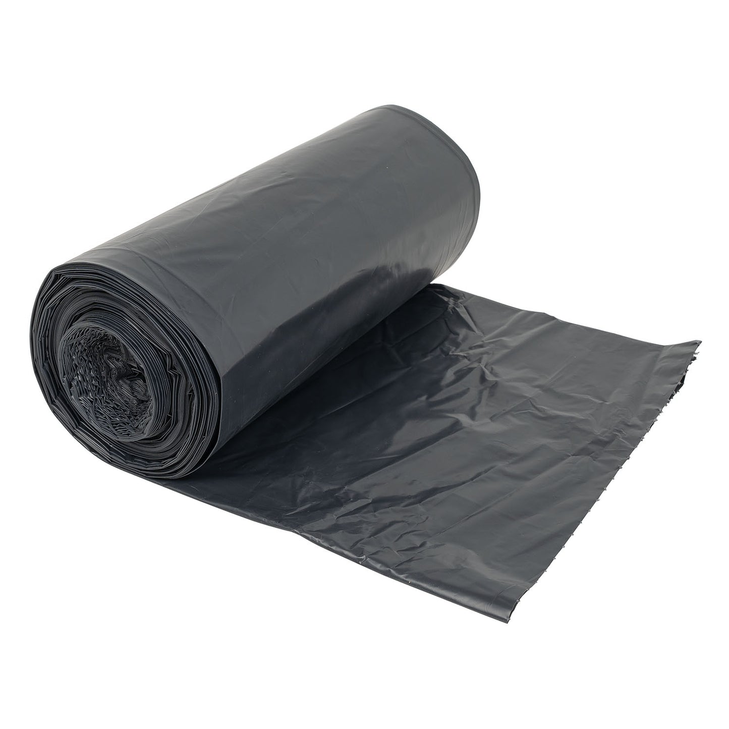 LDPE Can Liner Roll, Black, 60 Gal, 1.5 Mil, 38" x 58"