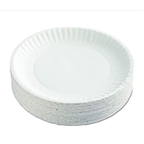 Green Label® Paper Plate, Uncoated, White, 9", 1/CS/1200