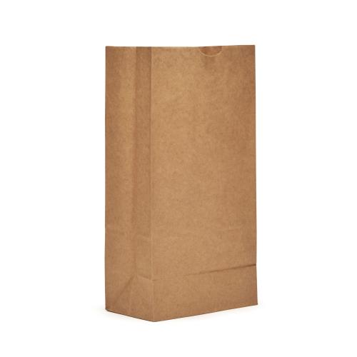 8 Lb NATURAL KRAFT PAPER GROCERY BAG 6.13" x 4" x 12.38"