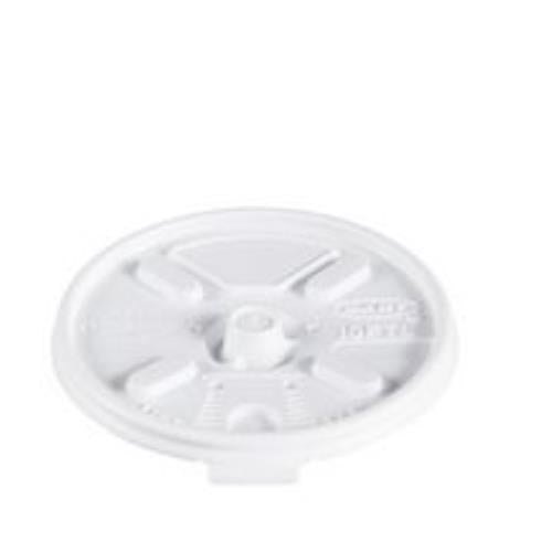White HIPS Lift n' Lock Lid for Foam Cups and Containers, 1/CS/10000