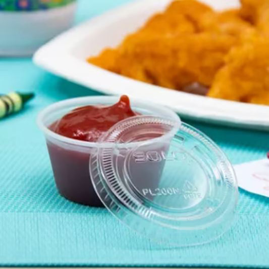 Solo® PL200N Lid For Medium Portion Cup, Clear, 20/125