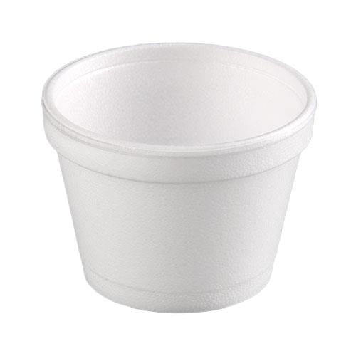 Dart® J-Cup® EPS SQUAT FOOD CONTAINER, WHITE, 12OZ