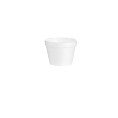 4J6 J Cup® EPS Squat Food Container, White, 4 oz