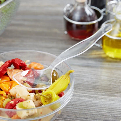 CLEAR PLASTIC SERVING SPOON, 8.5"