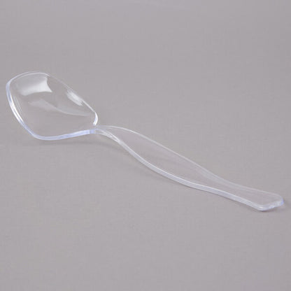 CLEAR PLASTIC SERVING SPOON, 8.5"
