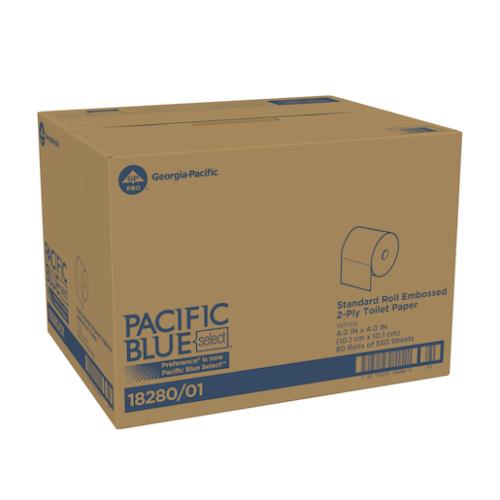 Pacific Blue Select™  PREFERENCE EMBOSSED BATH TISSUE MEGA PLY, 80/CS