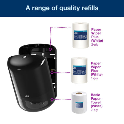 TORK CENTER PULL TOWEL DISPENSER, BLACK 1 EACH