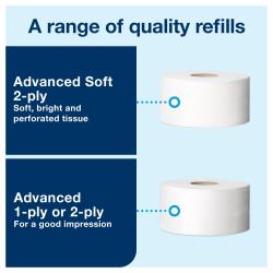 Tork® Tork Mini Twin Dispenser For Jumbo Roll Tissue, Black