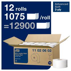 Tork JRT Mini Plus Tissue, 3.55" x 751'