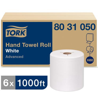 TORK HAND TOWEL ROLL WHITE ADVANCED H80