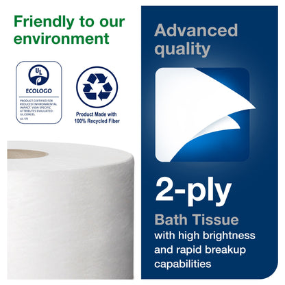 Tork® MINI JUMBO TOILET PAPER ROLL 2 PLY, WHITE