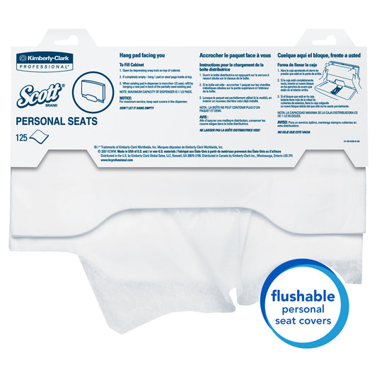 Scott® Recycled Fiber Content Toilet Seat Cover, White
