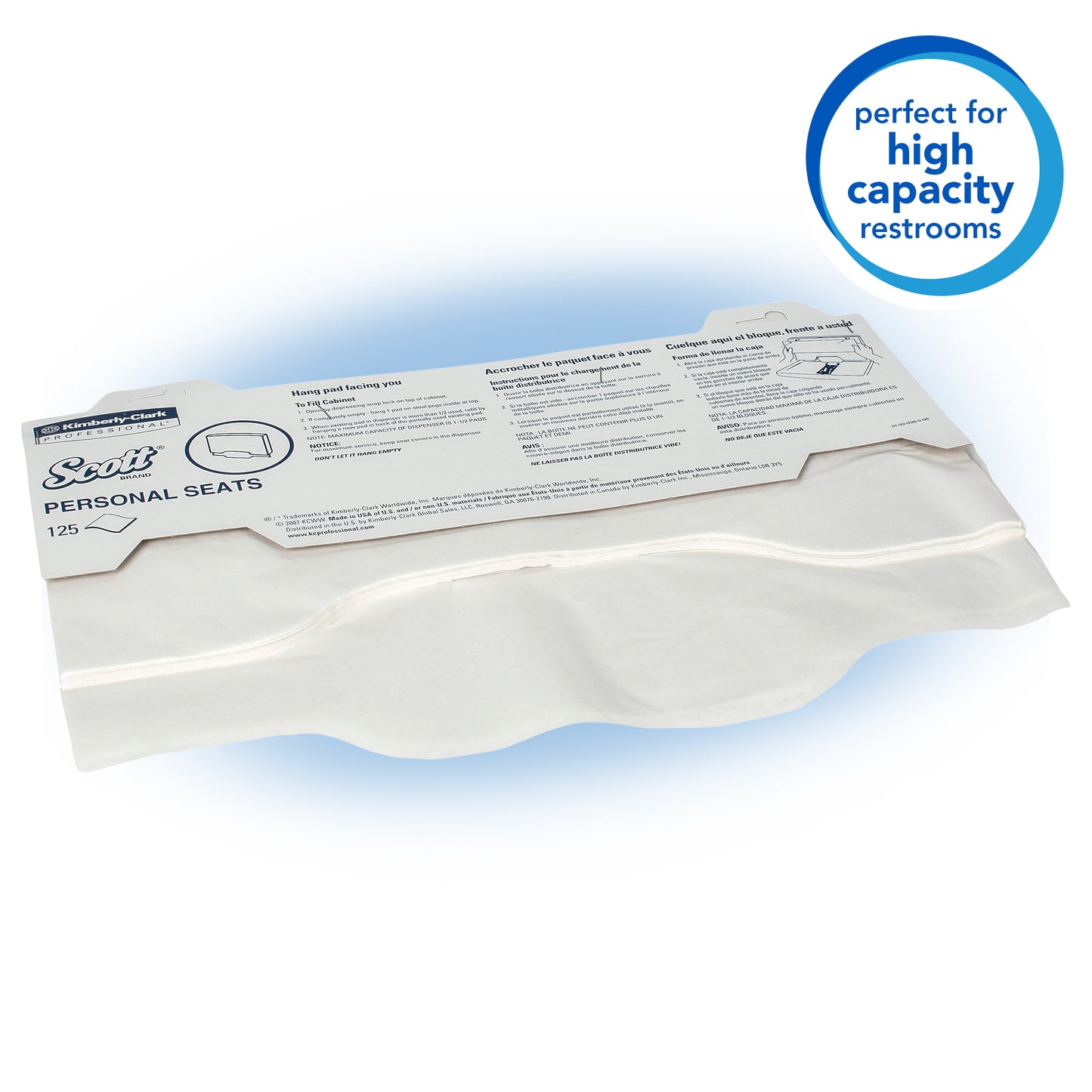Scott® Recycled Fiber Content Toilet Seat Cover, White