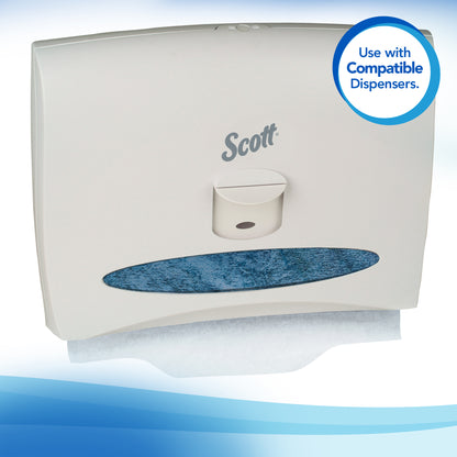 Scott® Recycled Fiber Content Toilet Seat Cover, White