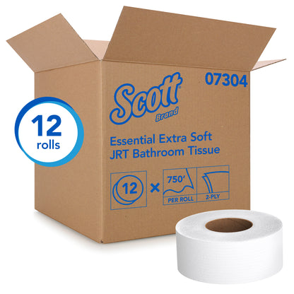 Scott® Cotton Jumbo Toilet Tissue Roll, Extra Soft, White, 1/CS/12