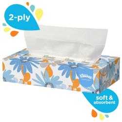 Kleenex® Paper Facial Tissue , Flat Box 36/100