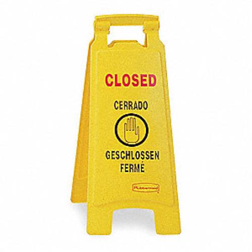 YELLOW CLOSED FLOOR SIGN