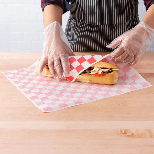 15' X 15' RED CHECKER DRY WAX SHEETS