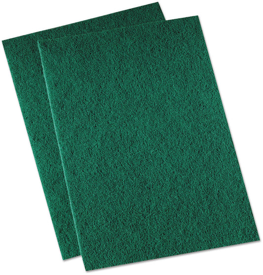 MEDIUM-DUTY SCOUR PAD, GREEN, 6" x 9", 20/CS