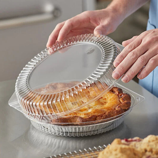9" CLEAR HINGED LID PIE CONTAINER