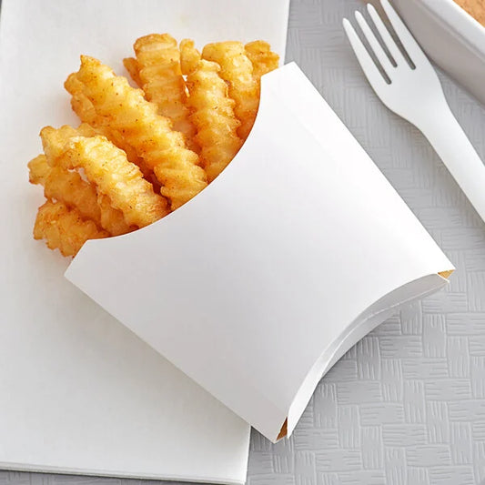 MEDIUM WHITE FRENCH FRY PAPER SCOOP, 5.5oz, 1000/CS