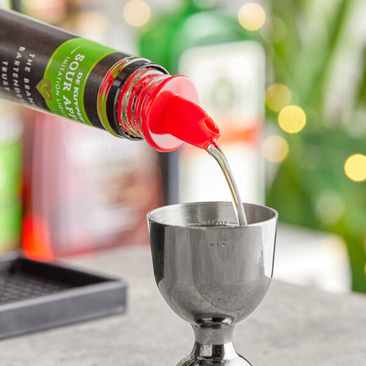 CHOICE RED FREE FLOW LIQUOR POURER, 12/PACK