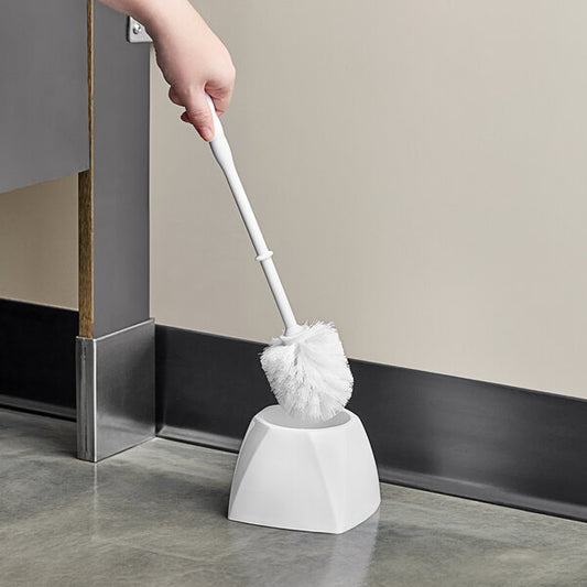 14" TOILET BRUSH W/HOLDER, WHITE