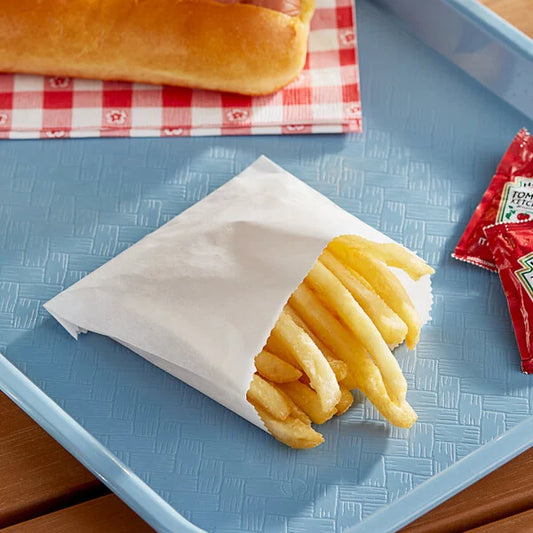 SMALL FRENCH FRY BAG, WHITE, 4.5" x 3.5", 2000/CS