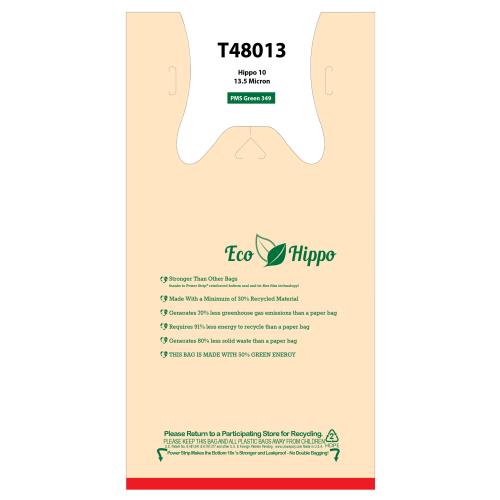 ECO-HIPPO BAG, 13-Mic, 12.5" x 7.5" x 2"