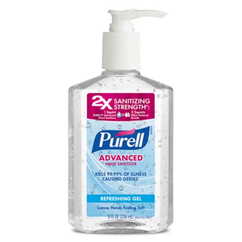 Purell® ADVANCED HAND SANITIZER GEL PUMP BOTLLE, 12/CS