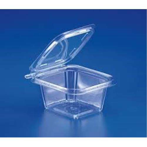 TS16 TEAR STRIP HINGED LID CONTAINER, CLEAR, 16 oz
