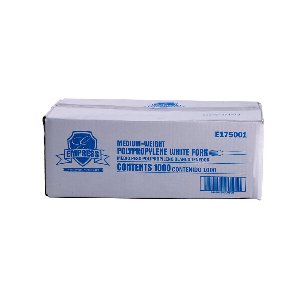 Empress MEDIUM WEIGHT FORK, WHITE, POLYPROPYLENE, 1000/CS