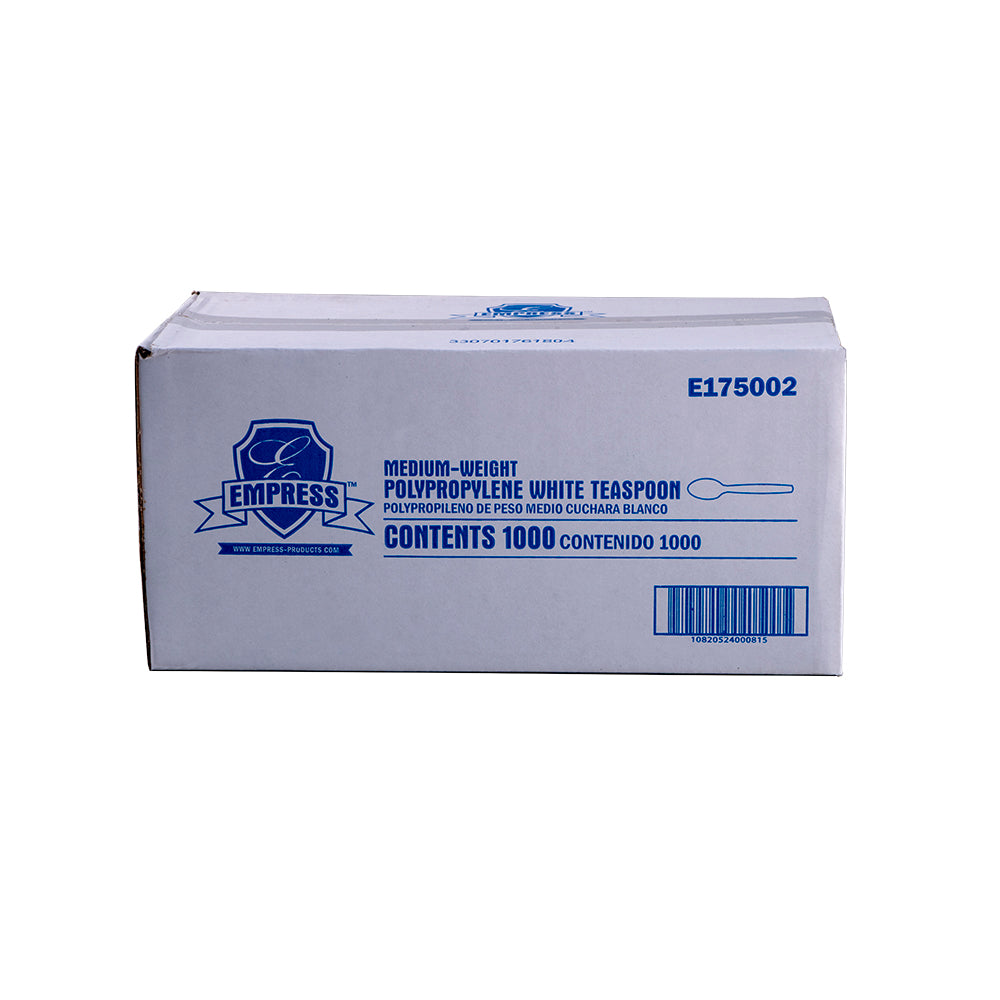 Empress MEDIUM WEIGHT SPOON, POLYPROPYLENE, WHITE, 1000/CS