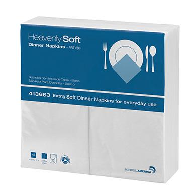 Sofidel Heavenly Soft 1/8 Fold Virgin Dinner Napkin 2 Ply 14-5/8" x 17"