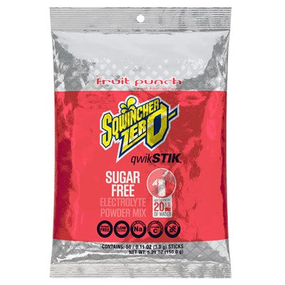 SQWINCHER ZERO QWIK STIK, FRUIT PUNCH, 50/BAG