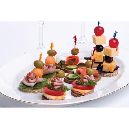 CLUB FRILL PICKS, ASSORTED COLOR, 4"