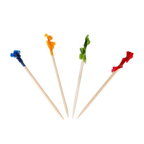 CLUB FRILL PICKS, ASSORTED COLOR, 4"