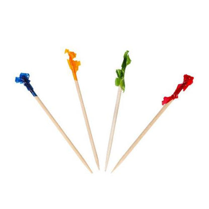 CLUB FRILL PICKS, ASSORTED COLOR, 4"