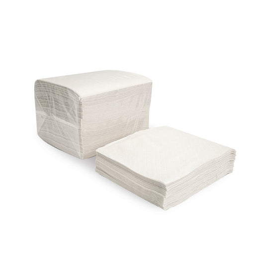 MORCON 16X16 DINNER NAPKIN WHITE 1-PLY 1/4 FOLD, 3000/CS