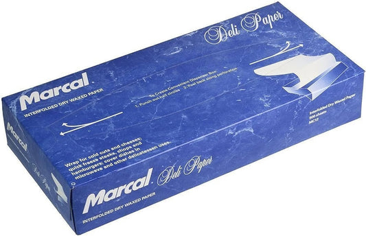 Marcal® Jumbo Interfolded Dry Wax Deli Paper, White, 15.75" x 10.25"