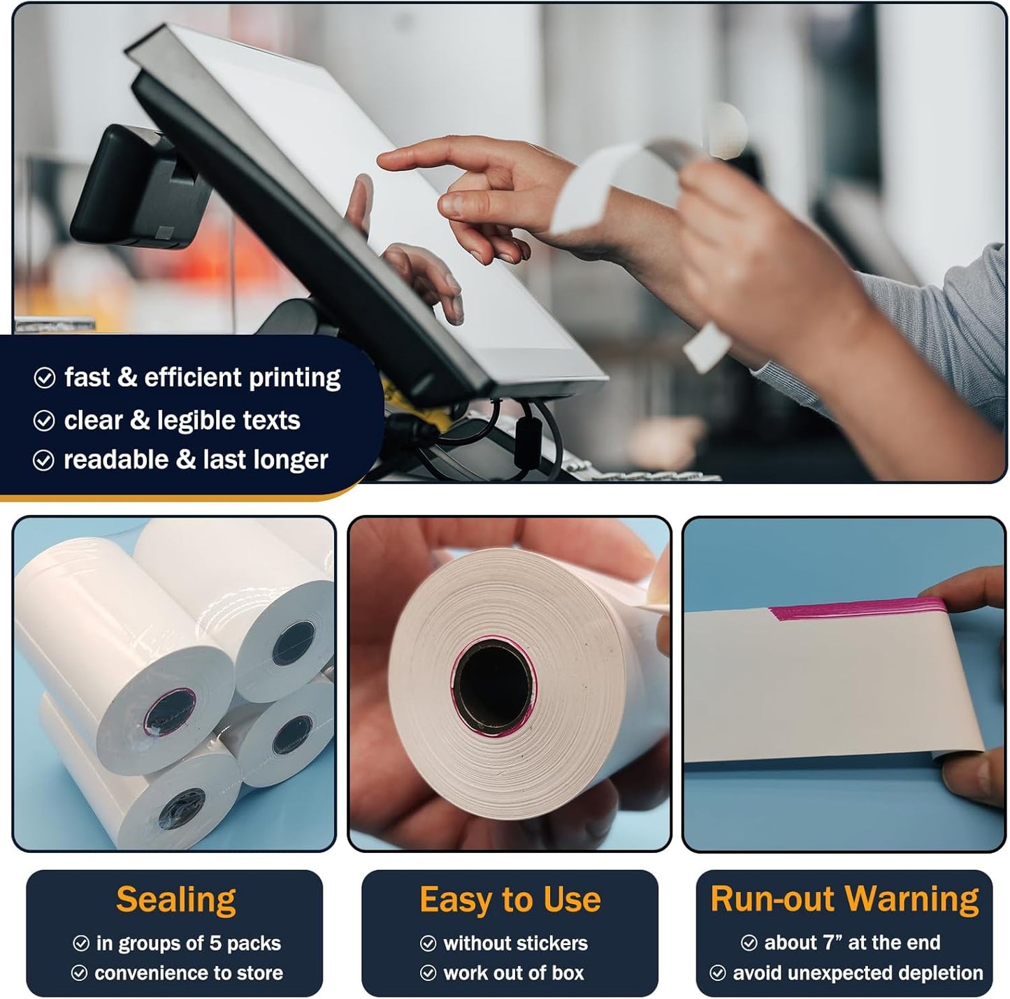 THERMAL PAPER, 2.25" x 50', 50/CS
