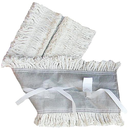 COTTON DUST MOP HEAD, DISPOSABLE, 5" x 24"