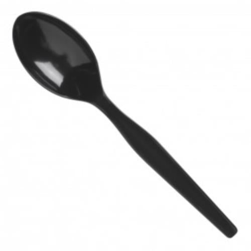Prime Source® BLACK HEAVY WEIGHT TEASPOON, BULK PACK, 1000/CS