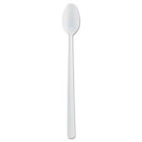 POLYPROPYLENE  UNWRAPPED SODA TEASPOON. WHITE, 8"