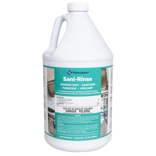 Prime Source® SANI-RINSE SANITIZER, CLEAR, 1 GAL